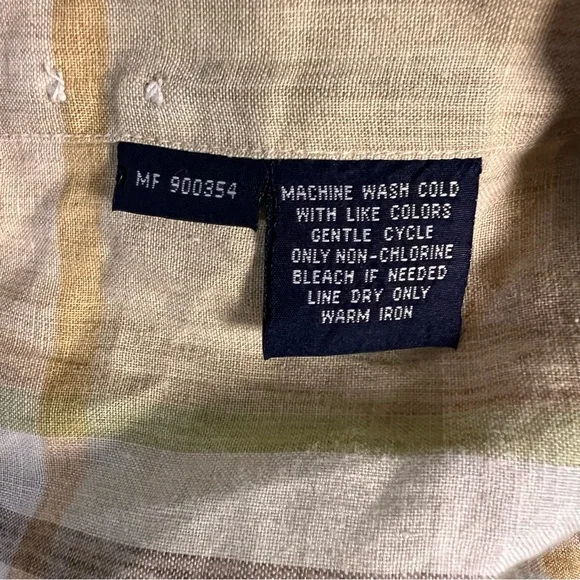 Faconnable Multicolor Striped Linen Button Down Shirt Size Medium - Picture 4 of 4